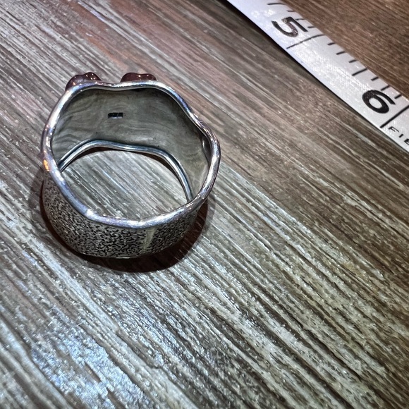 Handmade Vintage Sterling Silver and Copper Gemstone Ring - Picture 14 of 16